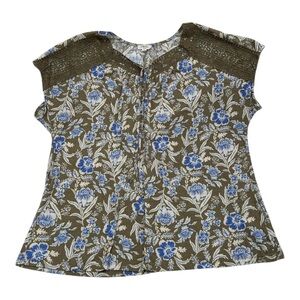Como Blu Woman Floral Top - Size 1X